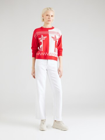 VERO MODA Sweater 'XMAS' in Red