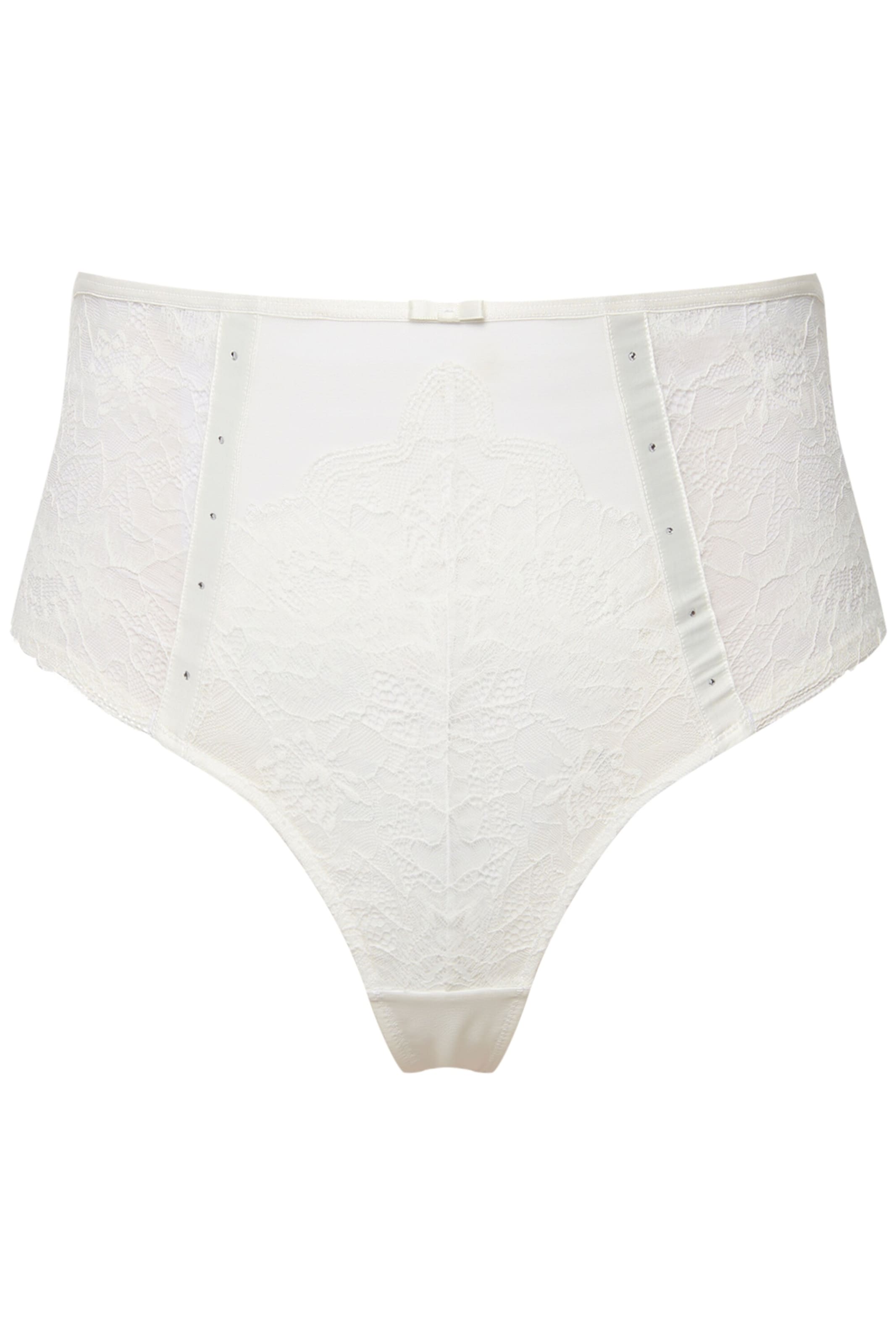 Ulla Popken String in Wit: voorkant