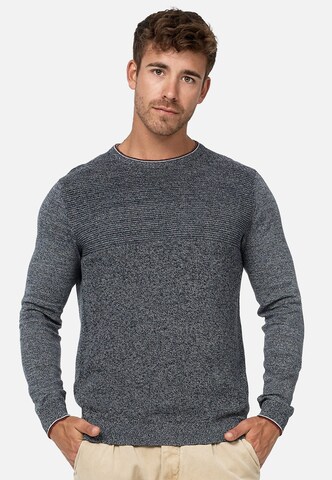 INDICODE JEANS Sweater 'Reign' in Blue: front