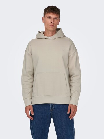 Only & Sons Slimfit Sweatshirt 'Dan' in Grijs: voorkant