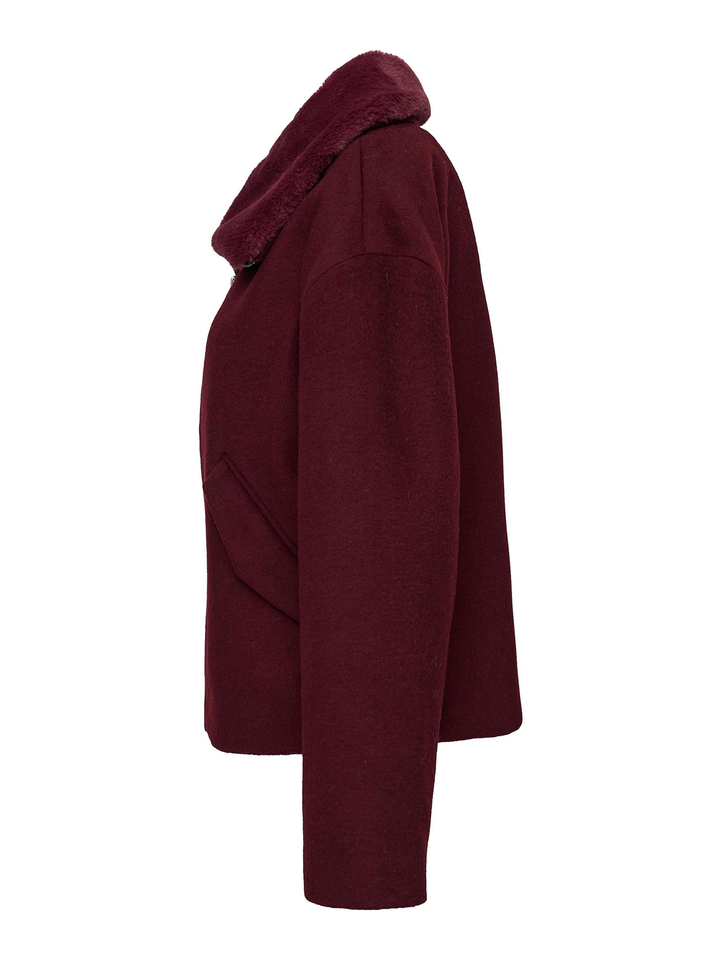 MANISA Between-season jacket 'Wolljacke' in Purple
