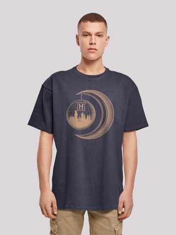 T-Shirt 'Harry Potter Hogwarts Moon' F4NT4STIC en bleu : devant
