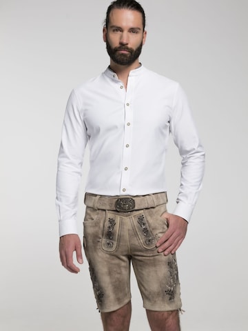 SPIETH & WENSKY Regular fit Klederdracht overhemd 'Bauzing' in Wit: voorkant