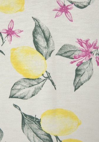 LASCANA Nightgown 'Summer Fruits' in Yellow