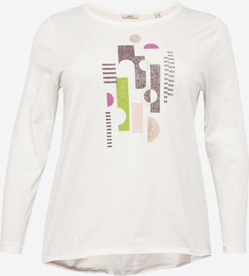 T-shirt Esprit Curves en blanc : devant