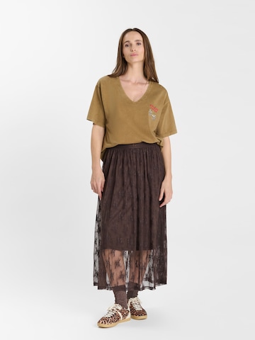 Jupe 'Meryl' Le Temps Des Cerises en marron