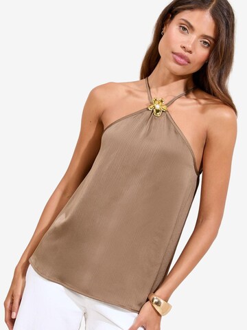 Lipsy Top in Braun: Vorderseite