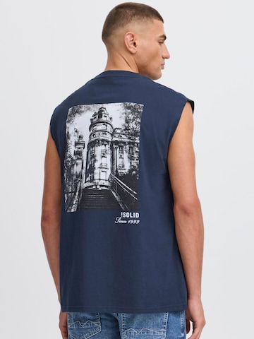 !Solid Rundhalsshirt ' SDBILO ' mit Backprint in Blau