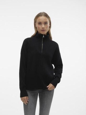 VERO MODA Trui 'VMGoldneedle' in Zwart: voorkant