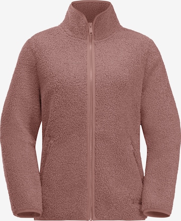 JACK WOLFSKIN Athletic Fleece Jacket 'High Curl' in Pink: front