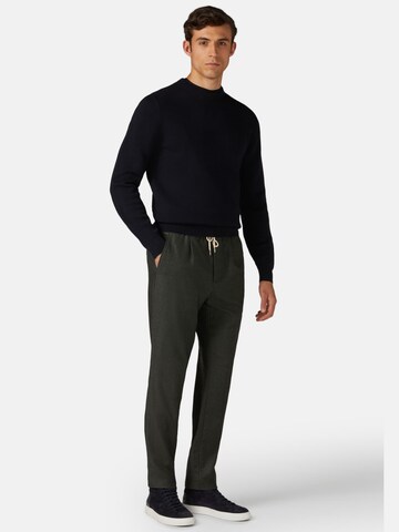 Slimfit Pantaloni con pieghe di Boggi Milano in verde