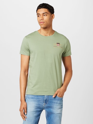 Coupe regular T-Shirt GANT en vert : devant