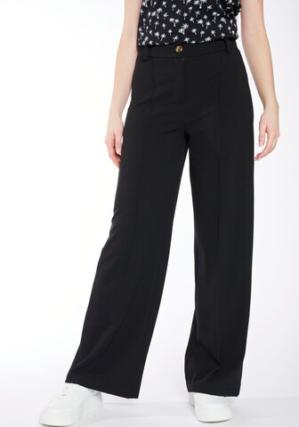 Hailys Loose fit Pleated Pants in Black