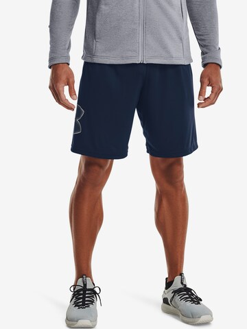 UNDER ARMOUR Loose fit Sports trousers 'Tech' in Blue: front