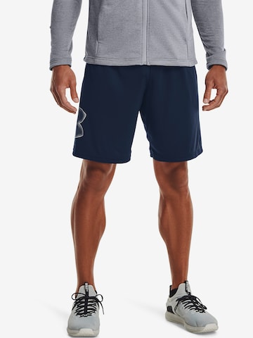 UNDER ARMOUR Loosefit Sportbroek 'Tech' in Blauw: voorkant