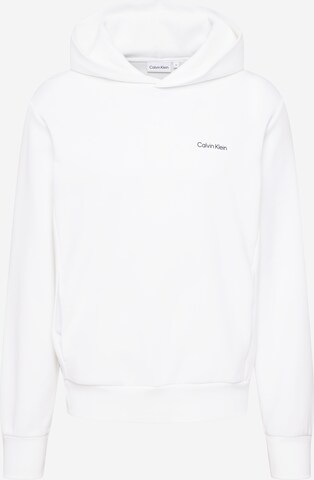 Sweat-shirt Calvin Klein en blanc : devant