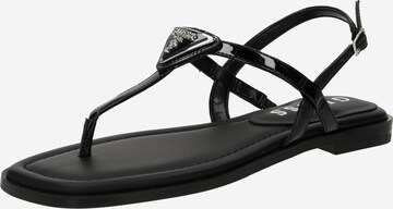 Tongs 'Rainey' GUESS en noir : devant