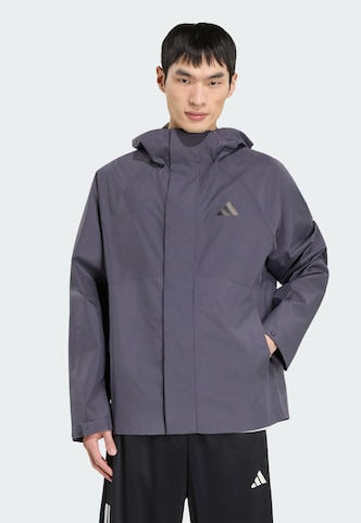 ADIDAS SPORTSWEAR Sportovní bunda 'Essentials' – šedá: přední strana