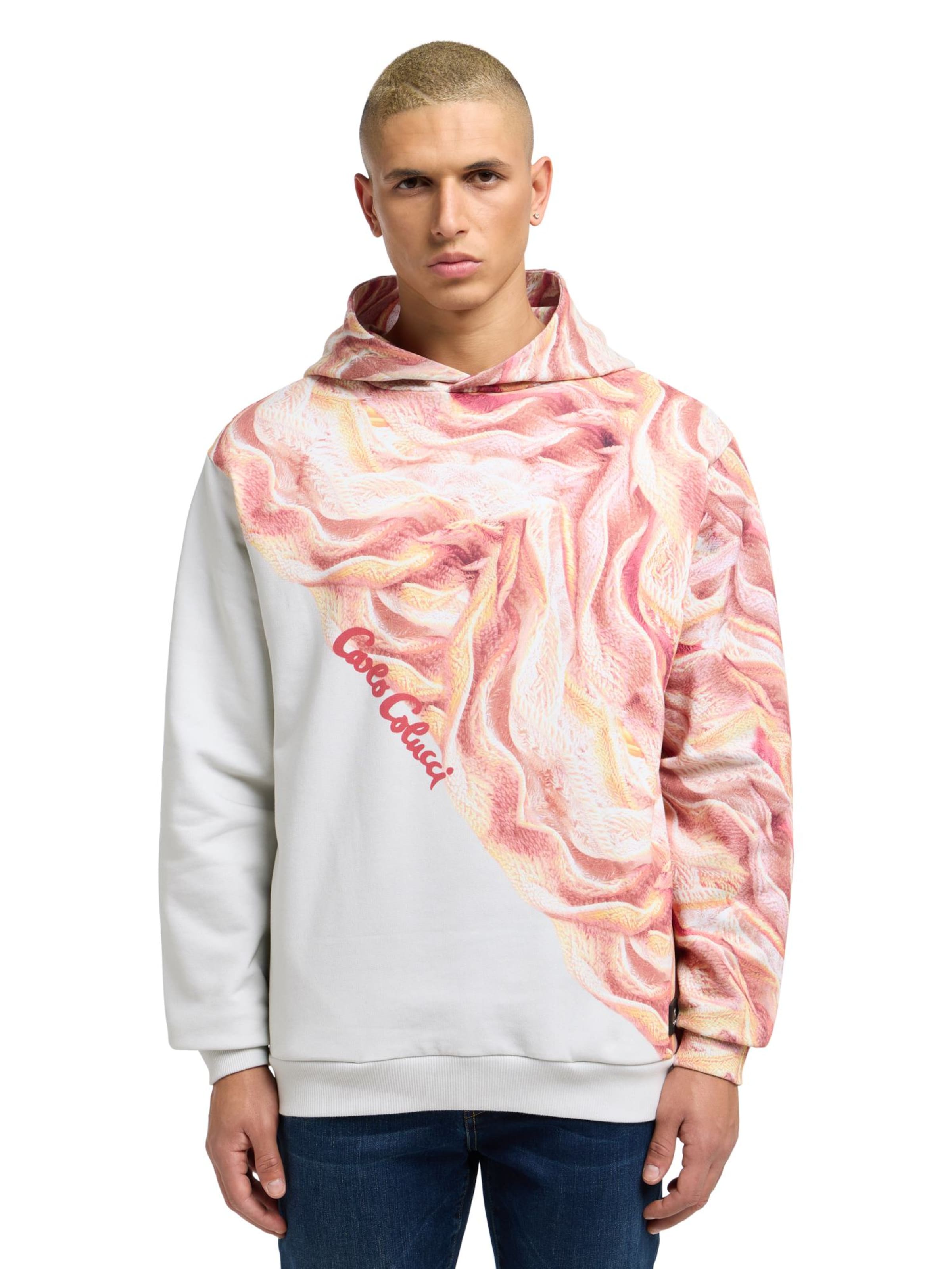 Carlo Colucci Sweatshirt 'Draicchio' in Weiß: Vorderseite