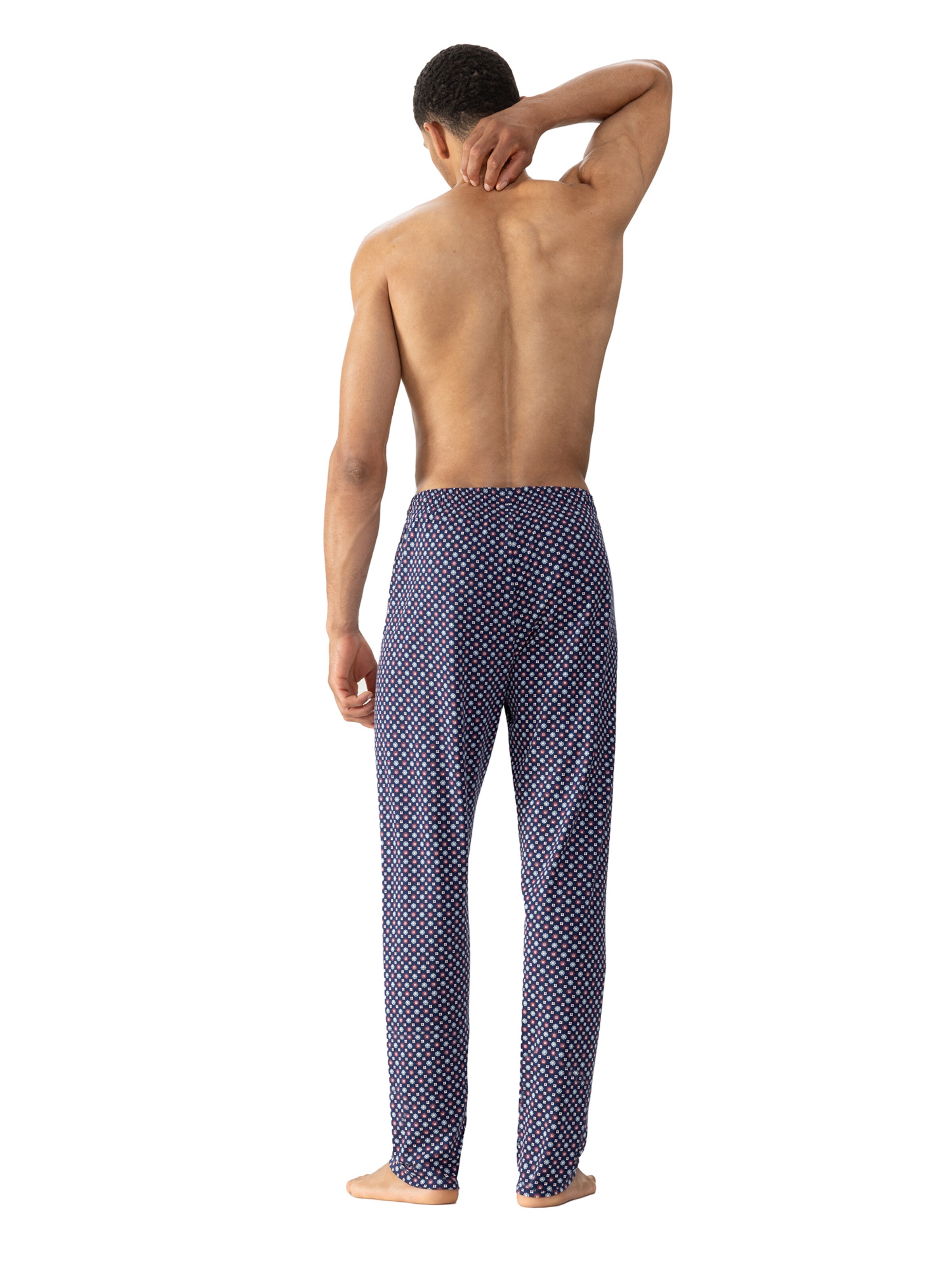 Mey Pyjamahose 'Tie Minimal' in Blau