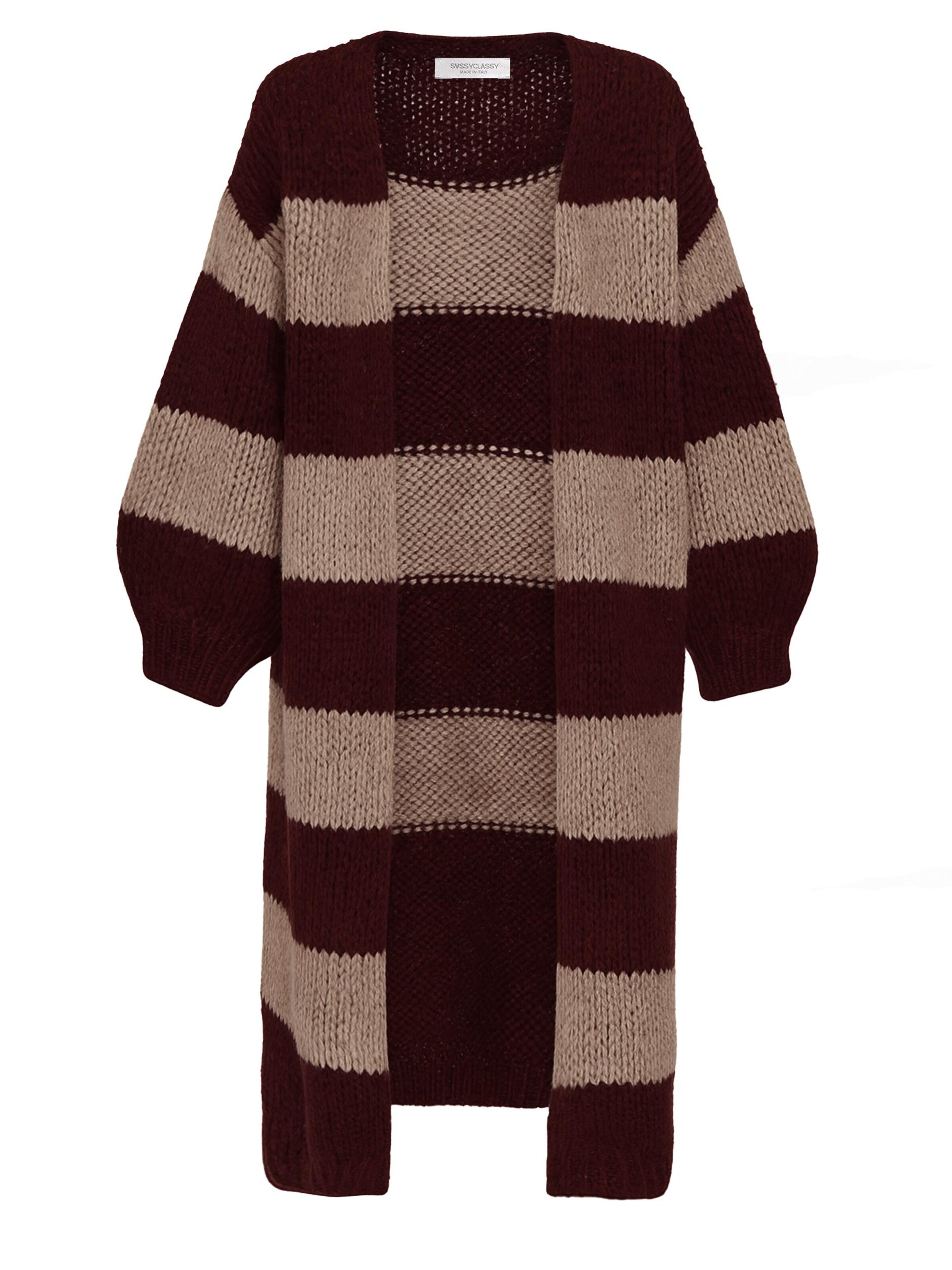 SASSYCLASSY Oversized Cardigan in Red: front