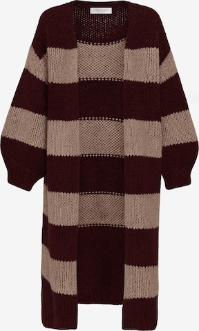 SASSYCLASSY Oversizestrickjacke in Rot: Vorderseite