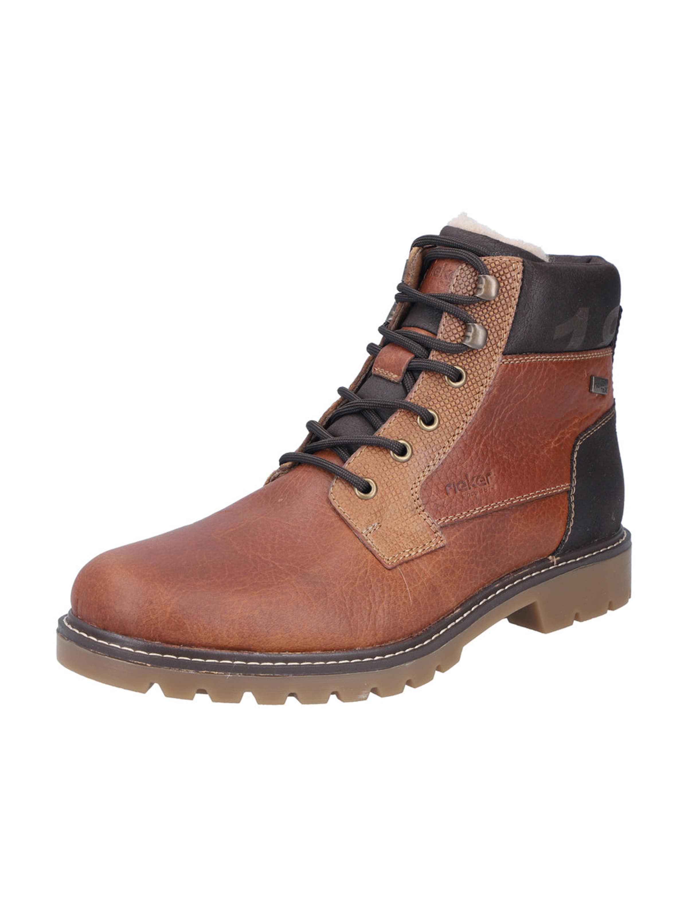 Bocanci cu șireturi de la Rieker pe maro: față