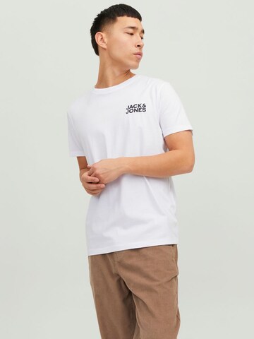 T-Shirt JACK & JONES en blanc : devant