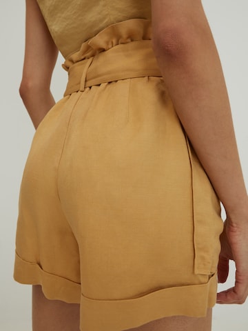 EDITED Wide leg Pleat-Front Pants 'Miley' in Yellow