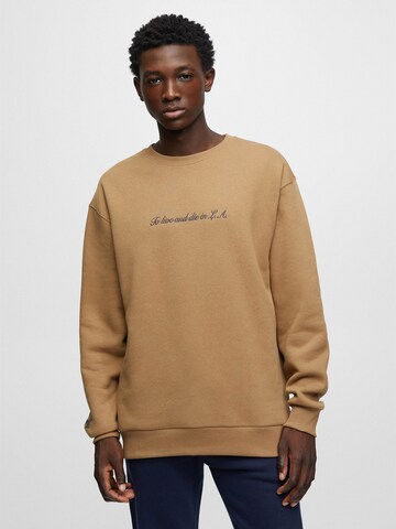 Pull&Bear Sweatshirt in Brown: front