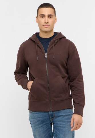 MUSTANG Sweatshirt 'Brighton in Braun: Vorderseite