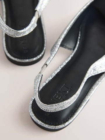 Next - Zapatos destalonado en plata