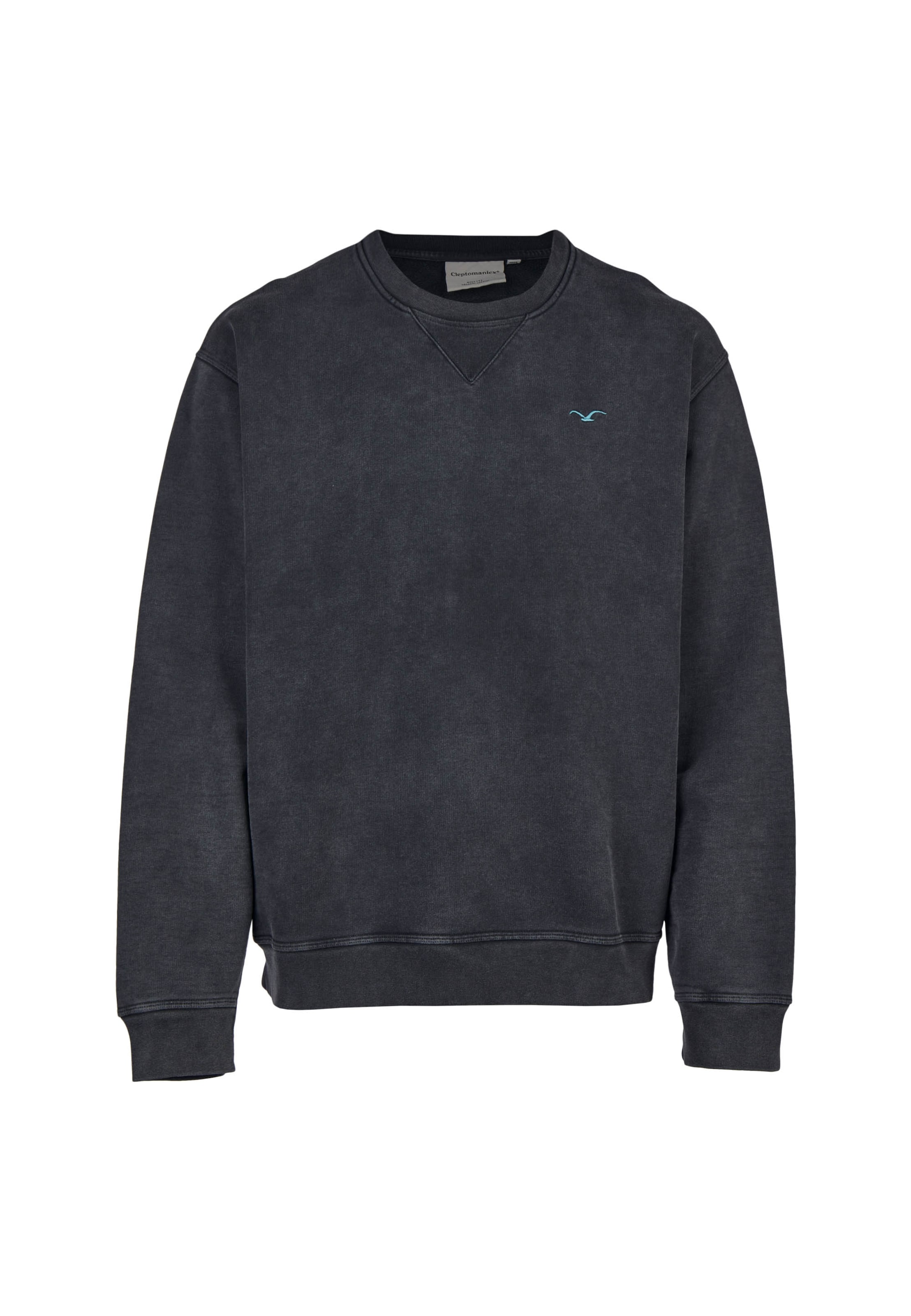 Cleptomanicx Sweatshirt 'Ligull Washed' in Grau: Vorderseite