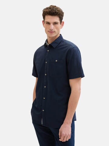 Coupe regular Chemise TOM TAILOR en bleu