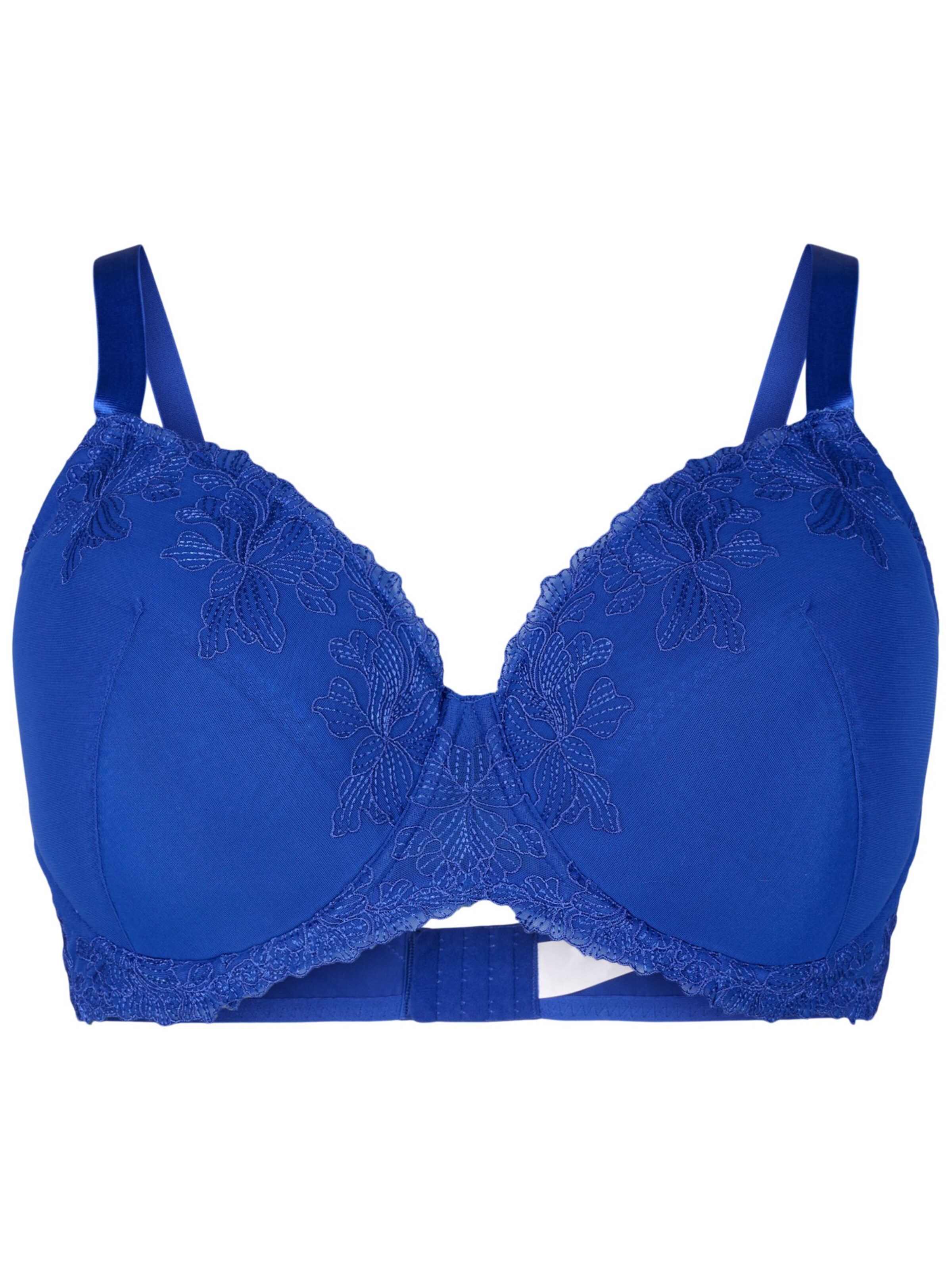 Devoted by Zizzi Koszulkowy Biustonosz 'Lana' w kolorze niebieski: przód