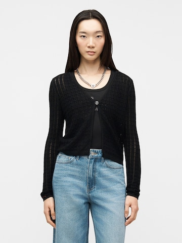 GUESS Плетена жилетка 'ROSALYN' в черно: отпред