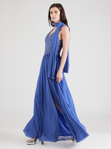 Robe de soirée mascara en bleu