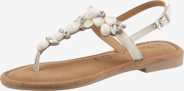 TAMARIS Teenslipper in Beige: voorkant