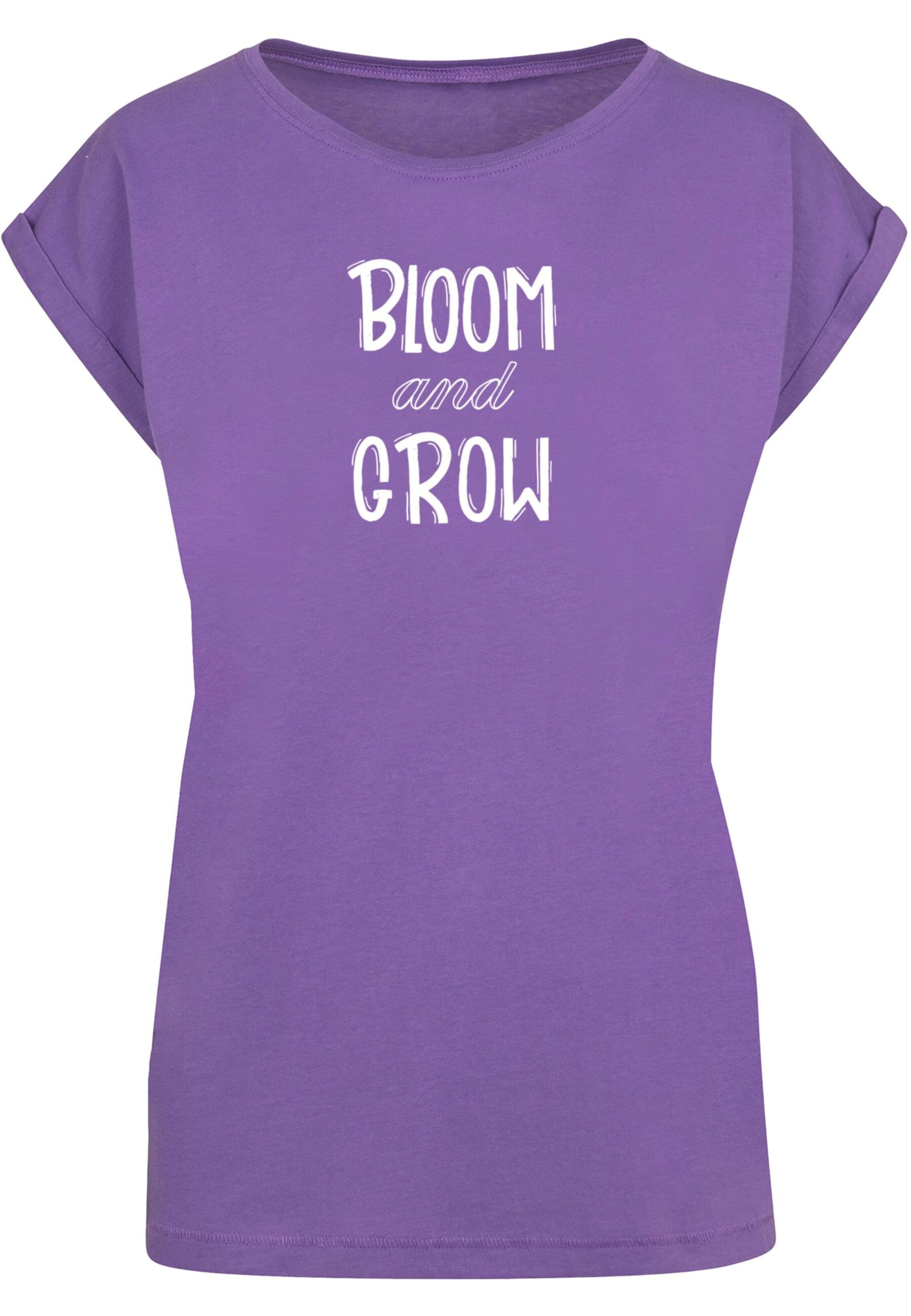 Merchcode T-Shirt 'Spring - Bloom And Grow' in Lila: Vorderseite