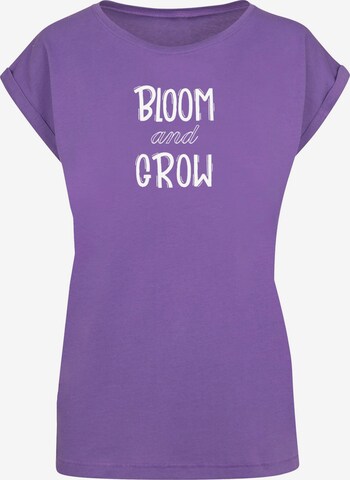 Maglietta 'Spring - Bloom And Grow' di Merchcode in lilla: frontale