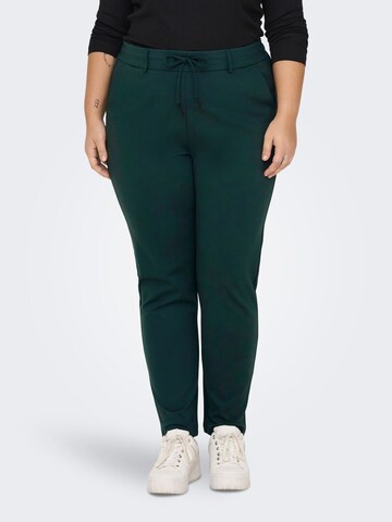 ONLY Carmakoma Tapered Trousers in Green: front