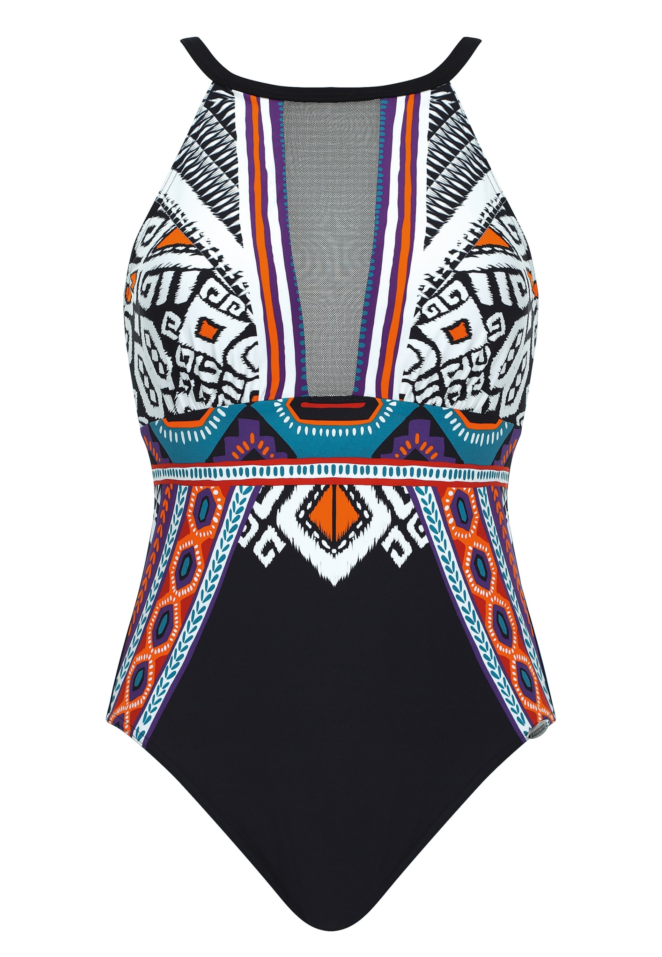 Costume intero 'Ethno' di SUNFLAIR in nero: frontale