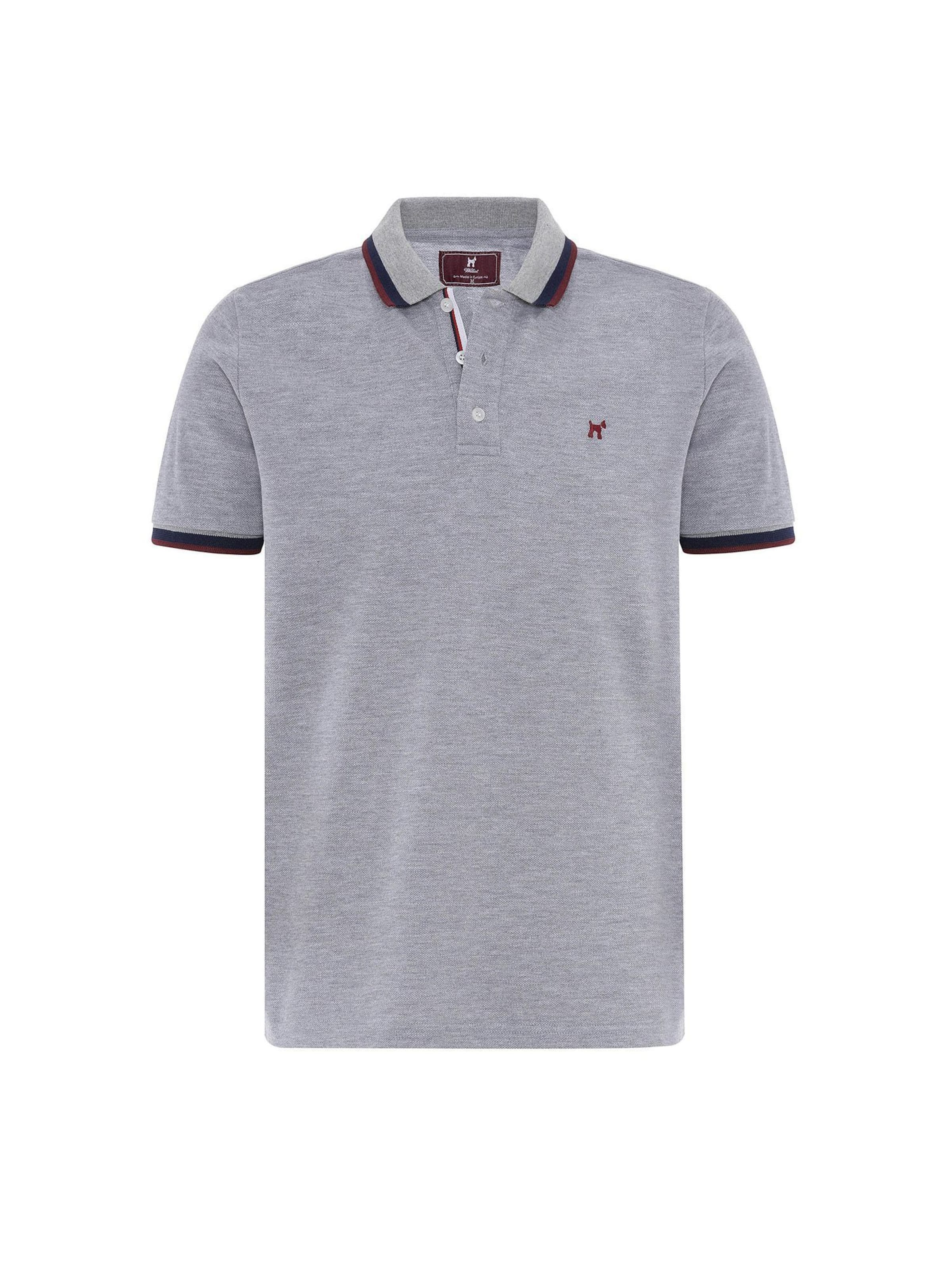 Williot Shirt in Marine blue / Grey / Pastel red, Item view