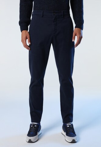 Coupe slim Pantalon chino North Sails en bleu : devant