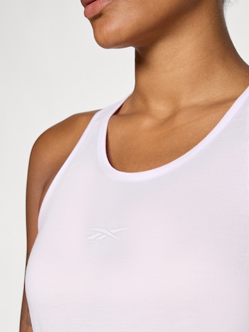 Reebok - Top deportivo en blanco
