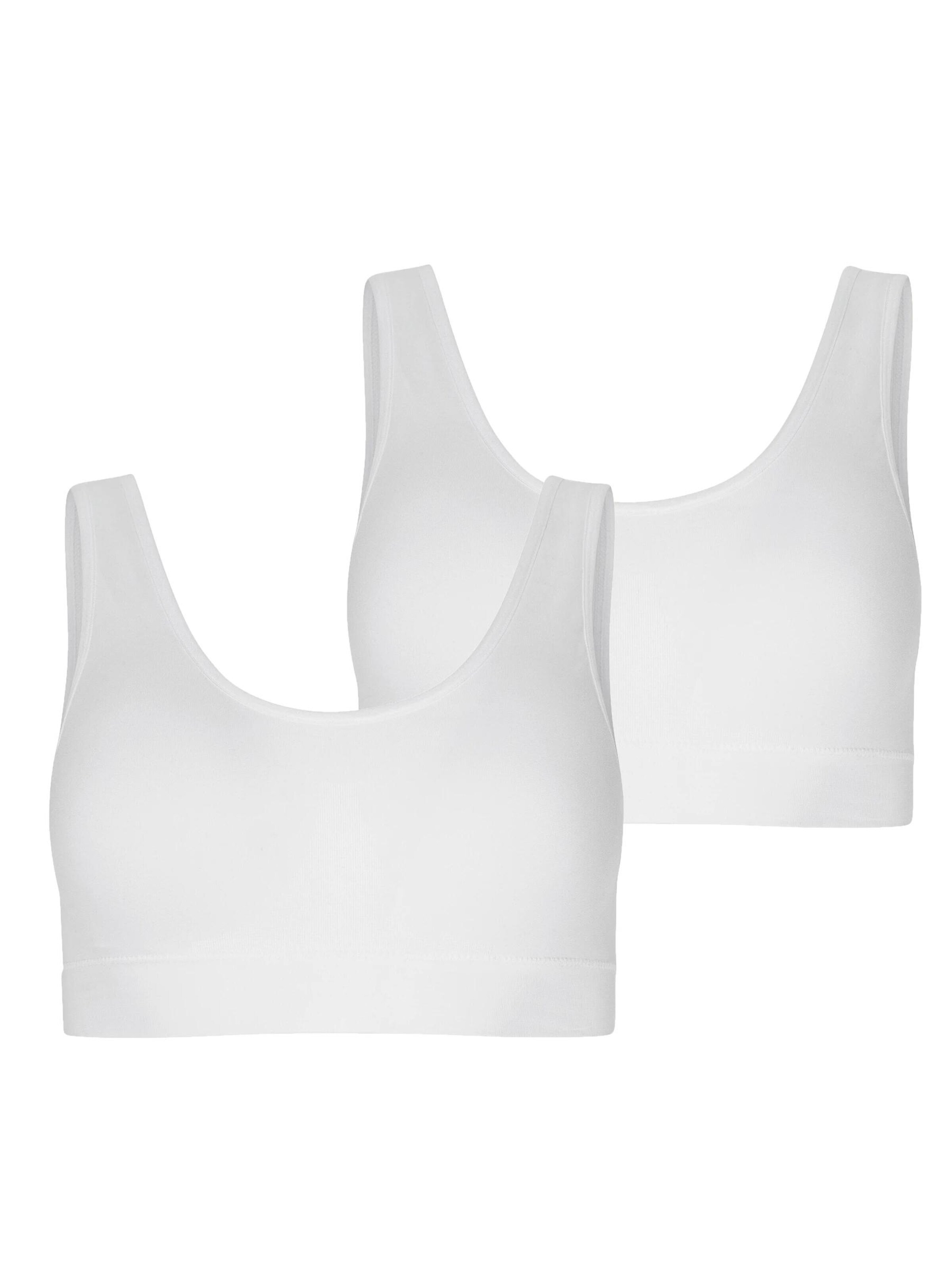 JOCKEY Bralette Sports Bra 'Seamfree™ Stretch Tank Strap Bralette - 2 Pack' in White: front