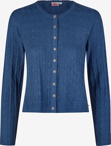 SPIETH & WENSKY Gebreid vest 'Hummeltal' in Blauw: voorkant