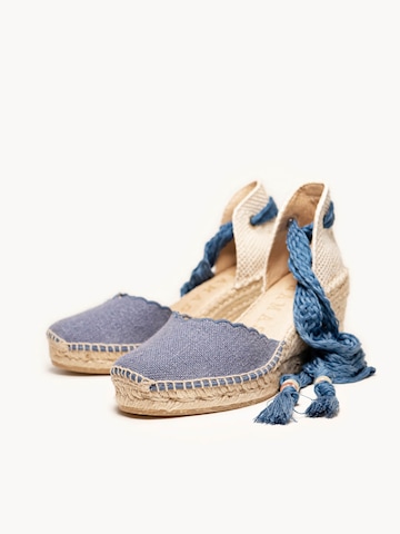 Alhamas Sandal 'Alpargata Cuña 7 cm' in Blue