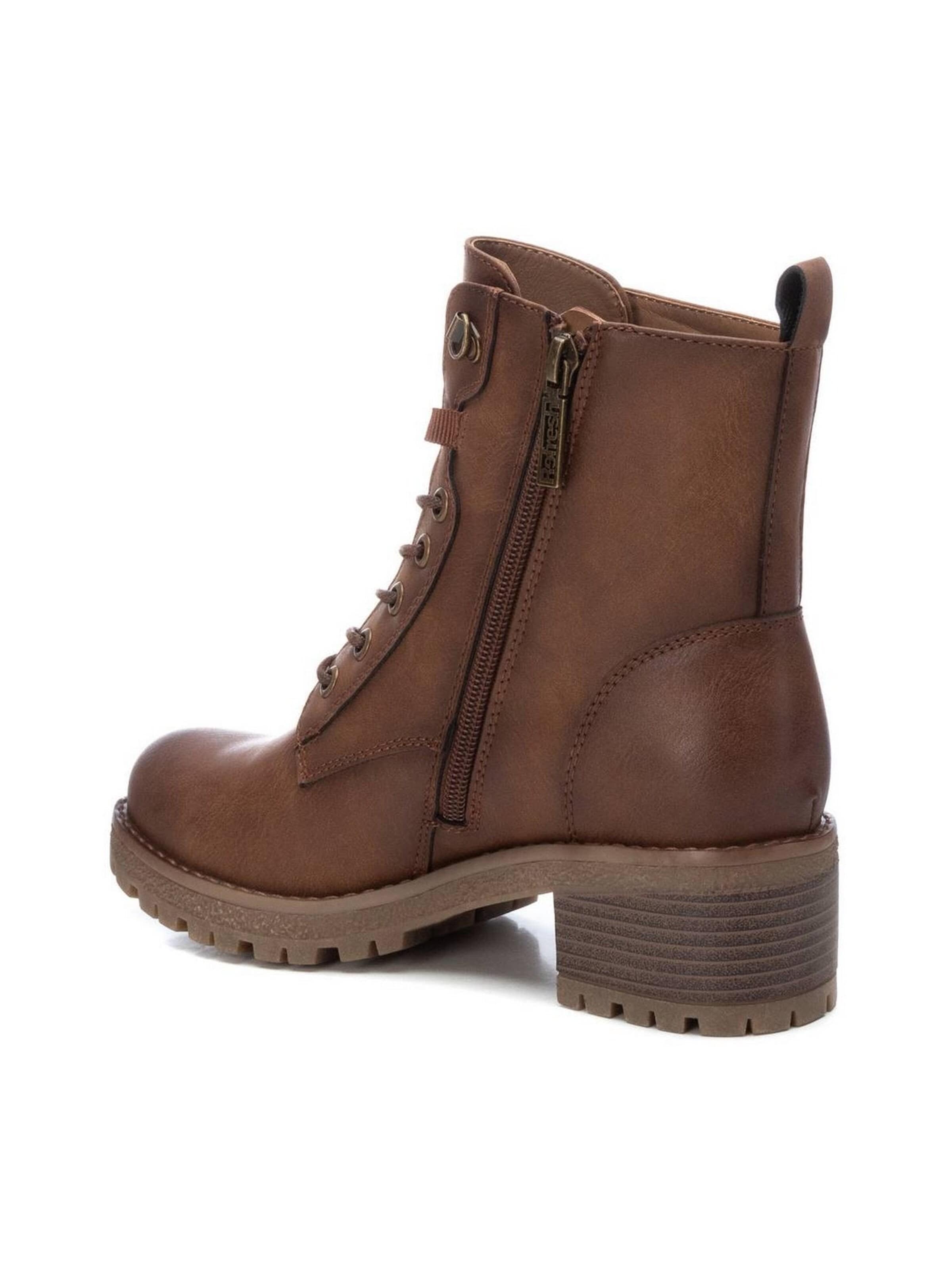 Bottes à lacets 'Anfibi Tacco Medio Donna - 172241' Refresh en beige