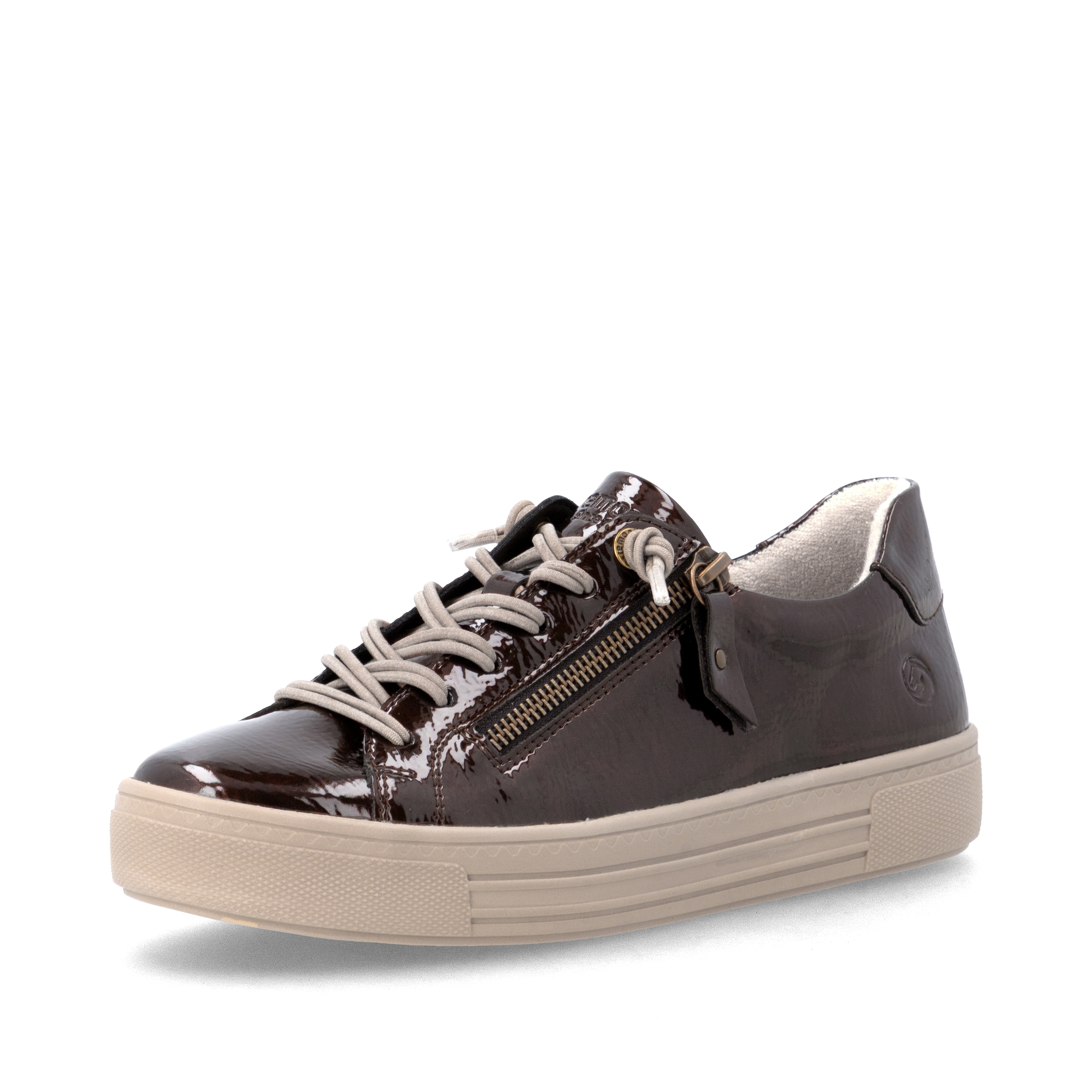 Baskets basses REMONTE en marron : devant